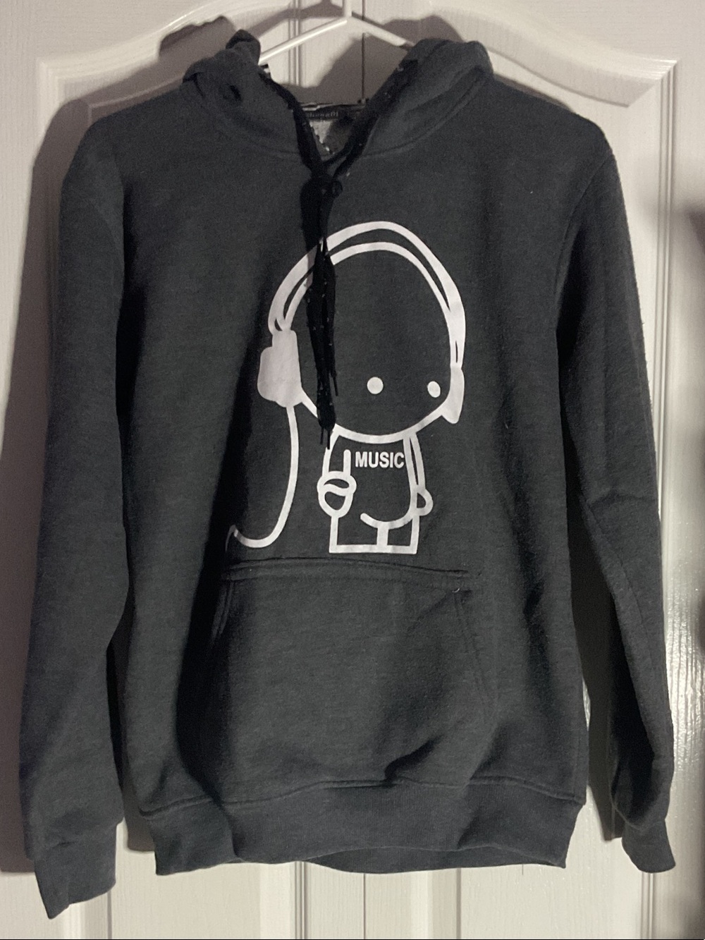 Black On-Ear Headphones Graphic Hoodie